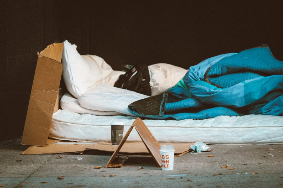 Homeless people's bed